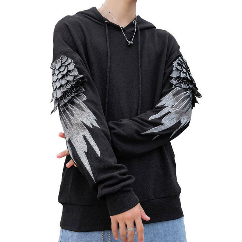 Streetwear Brand Hoodie - Sweatshirt for Men Hooded Embroidered Male