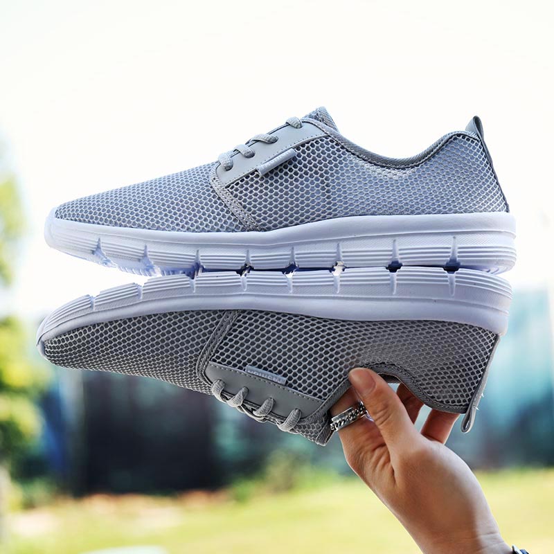 Streetwear Brand With White Flowers - Big Size Summer Breathe Mens Sneakers