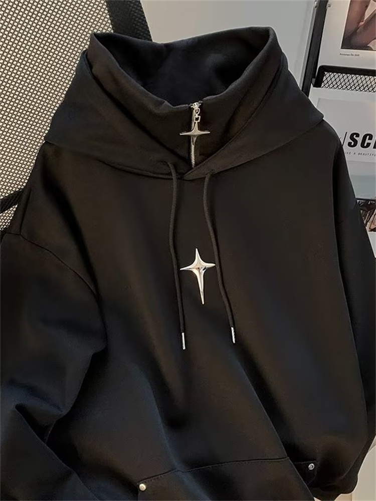 Autumn Winter High Neck Hoodie - огляд і ціна Streetwear Brand Hoodie