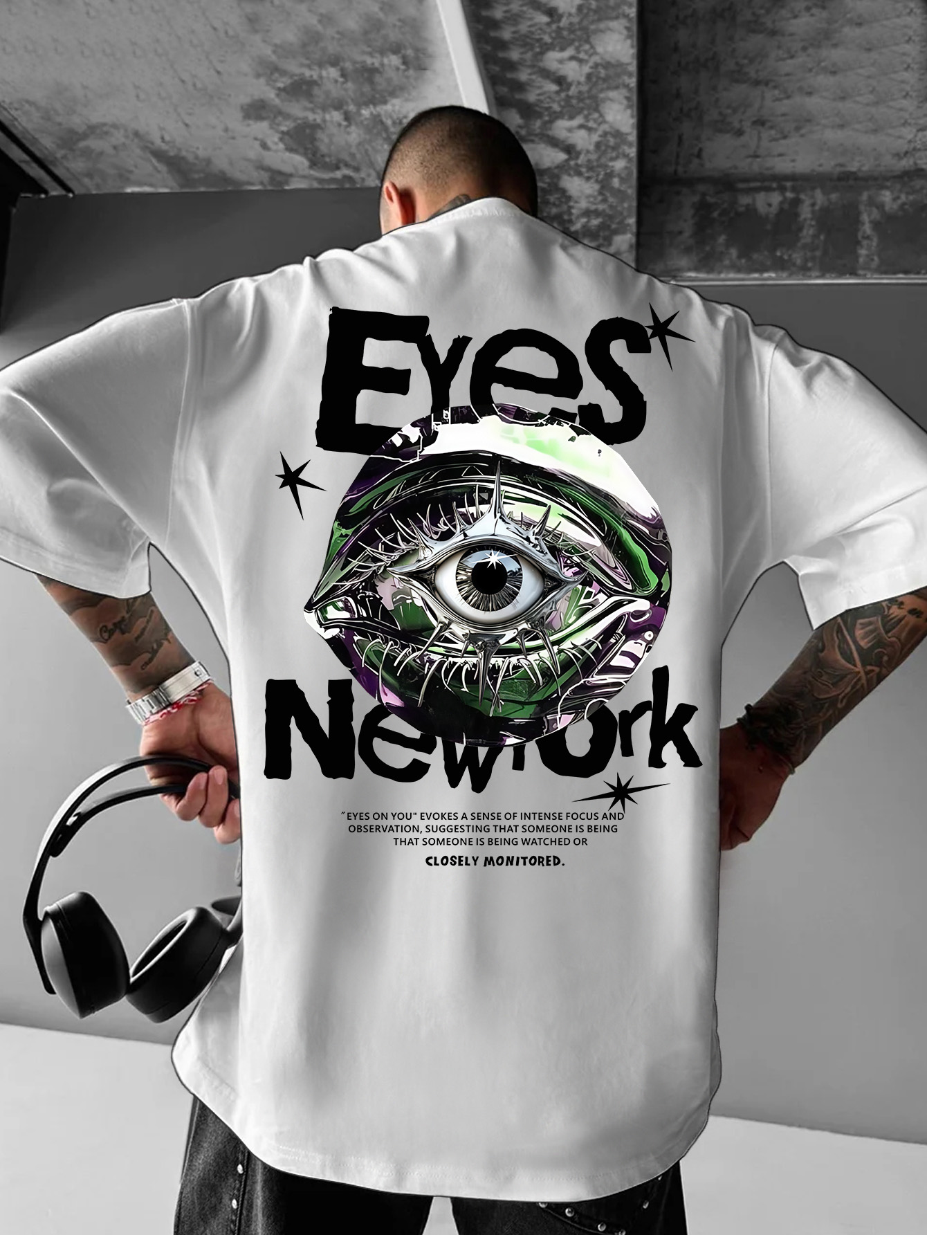 Men's Oversized New York Gothi - огляд і ціна Streetwear Brand With Eye